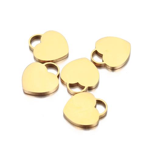 Stainless Steel Heart Pendants, 304 Stainless Steel, plated, DIY, more colors for choice, 50PCs/Bag, Sold By Bag