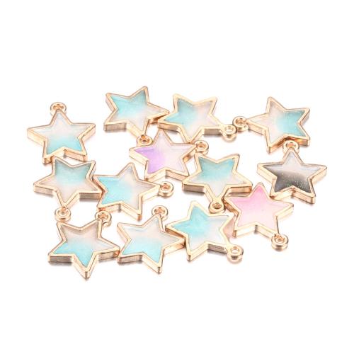 Tibetan Style Enamel Pendants, Star, plated, DIY, more colors for choice, 50PCs/Bag, Sold By Bag