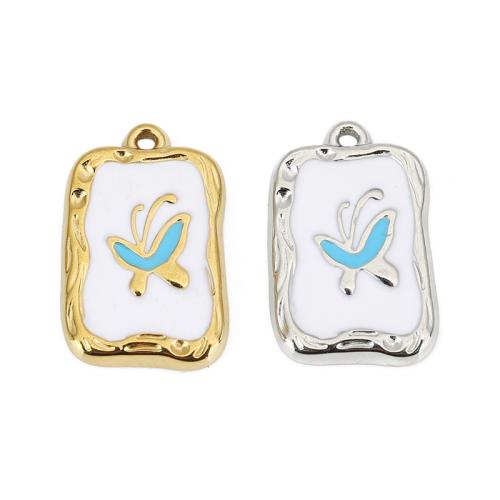 Stainless Steel Animal Pendants, 304 Stainless Steel, plated, DIY & enamel, more colors for choice, 4PCs/Bag, Sold By Bag