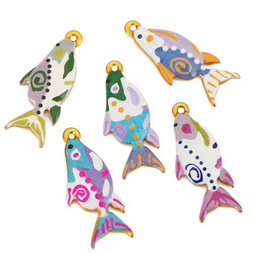 Stainless Steel Animal Pendants, 304 Stainless Steel, Shark, plated, DIY & enamel, more colors for choice, 3PCs/Bag, Sold By Bag