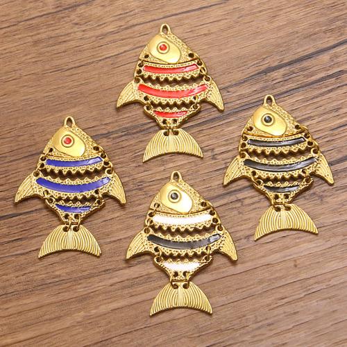 Stainless Steel Pendants, 304 Stainless Steel, Fish, plated, DIY & enamel, more colors for choice, Sold By PC