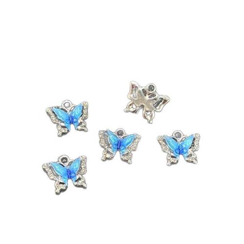 Tibetan Style Rhinestone Pendants, Butterfly, plated, DIY & with rhinestone, 16x15mm, Sold By PC