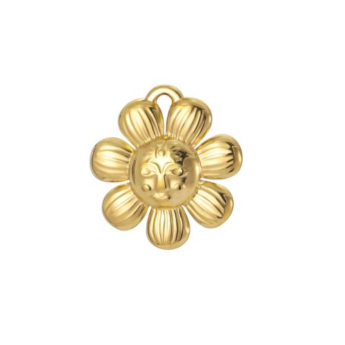 Stainless Steel Flower Pendant, 304 Stainless Steel, plated, DIY & different styles for choice, Sold By PC