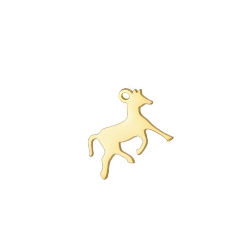 Stainless Steel Animal Pendants, 304 Stainless Steel, Horse, plated, DIY, more colors for choice, 12x11.30mm, Sold By PC