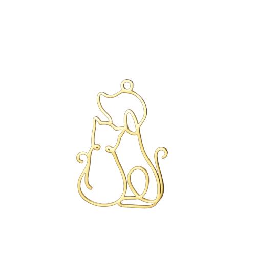 Stainless Steel Animal Pendants, 304 Stainless Steel, plated, DIY & hollow, more colors for choice, 22x30mm, Sold By PC