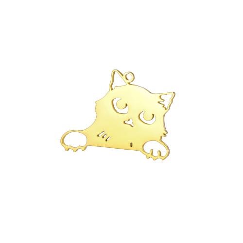 Acier inoxydable animaux Pendentifs, Acier inoxydable 304, chat, Placage, DIY & styles différents pour le choix, 20x30mm, Vendu par PC