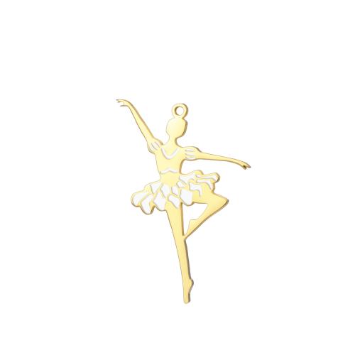 Stainless Steel Pendants, 304 Stainless Steel, Dancing Girl, plated, DIY & different styles for choice & enamel, 40mm, Sold By PC
