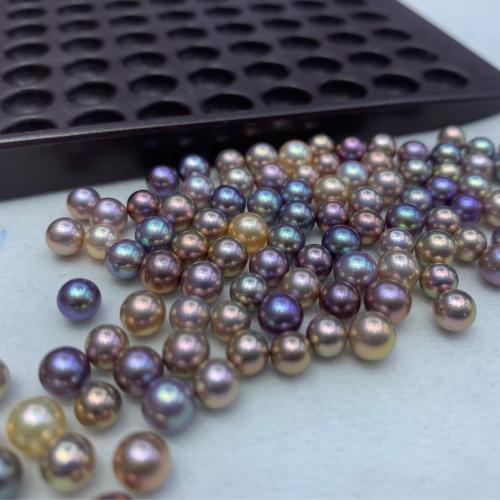 Cultured Round Freshwater Pearl Beads, DIY, more colors for choice, 6x6mm, Sold By PC