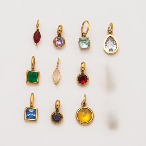 Rhinestone Pendant, 304 Stainless Steel, gold color plated, DIY & with rhinestone, more colors for choice, 130x70x20mm, Sold By PC