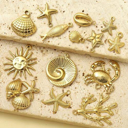 Stainless Steel Animal Pendants, 304 Stainless Steel, gold color plated, DIY, more colors for choice, 5PCs/Bag, Sold By Bag
