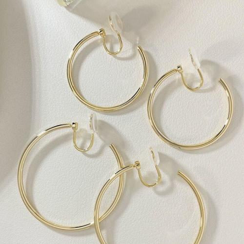 Brass Earring Clip, gold color plated, fashion jewelry, more colors for choice, 3-5mm, Sold By Pair