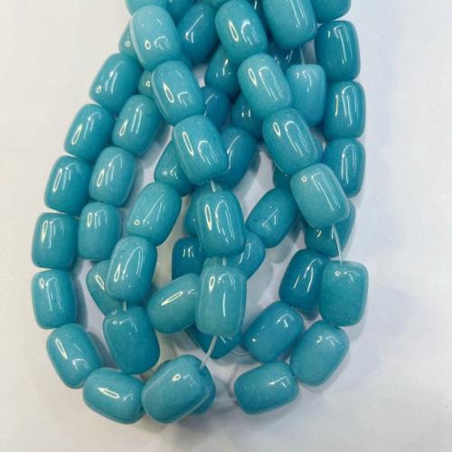 Gemstone Jewelry Beads, Jade Quartzite, gold color plated, DIY, more colors for choice, 13x18mm, Sold Per 38 cm Strand