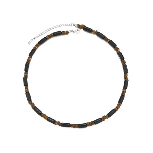 Wood Necklace, with Tibetan Style, handmade, fashion jewelry & for man, Sold By PC