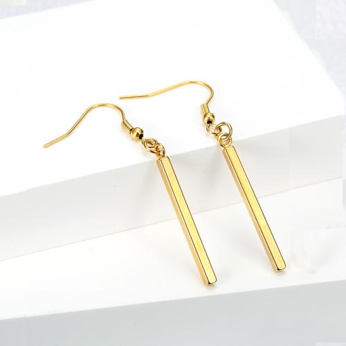 Stainless Steel Drop Earring, 304 Stainless Steel, plated, fashion jewelry & for woman, golden, Sold By PC