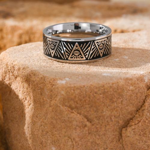 Stainless Steel Finger Ring, 304 Stainless Steel, plated, fashion jewelry & different size for choice & for man, original color, Sold By PC