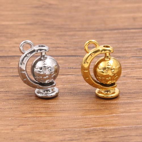 Stainless Steel Pendants, 304 Stainless Steel, Globe, plated, DIY, more colors for choice, 100PCs/Bag, Sold By Bag
