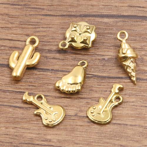 Stainless Steel Pendants, 304 Stainless Steel, plated, DIY, more colors for choice, 10PCs/Bag, Sold By Bag