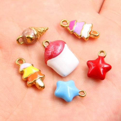 Stainless Steel Pendants, 304 Stainless Steel, plated, DIY & enamel, more colors for choice, 10PCs/Bag, Sold By Bag