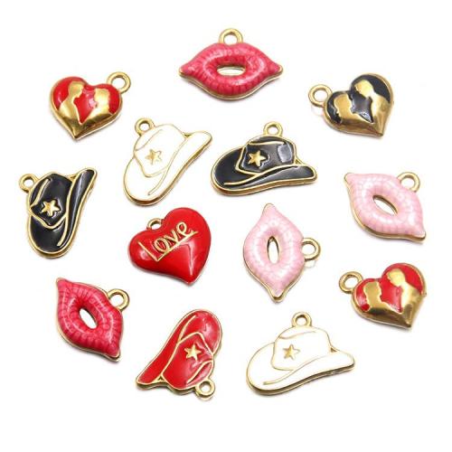 Stainless Steel Pendants, 304 Stainless Steel, plated, DIY & enamel, more colors for choice, 10PCs/Bag, Sold By Bag