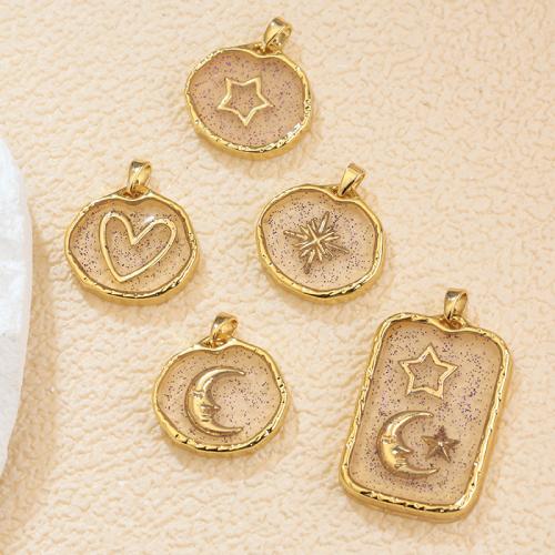 Латунные ювелирные кулоны, Латунь, Другое покрытие, DIY & эмаль, Много цветов для выбора, не содержит никель, свинец, продается PC