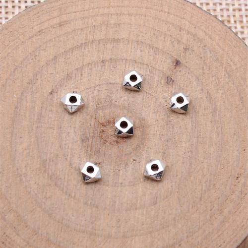 Tibetan Style Spacer Beads, Geometrical Pattern, plated, DIY, more colors for choice, 3.60x3.60x2.40mm, Hole:Approx 1.5mm, 100PCs/Bag, Sold By Bag