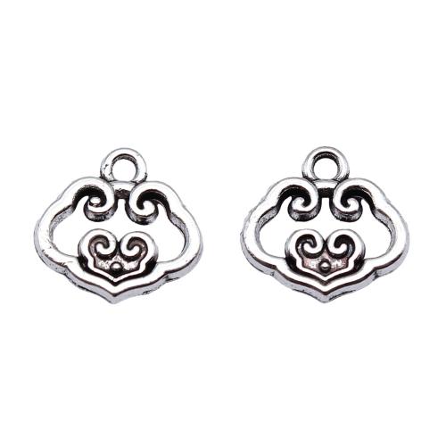 Tibetan Style Pendants, Lock, antique silver color plated, vintage & DIY, 13x13mm, 20PCs/Bag, Sold By Bag