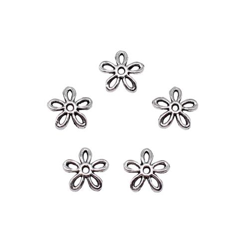 Tibetan Style Bead Cap, Flower, plated, DIY, more colors for choice, 11x11mm, Hole:Approx 1.6mm, 50PCs/Bag, Sold By Bag