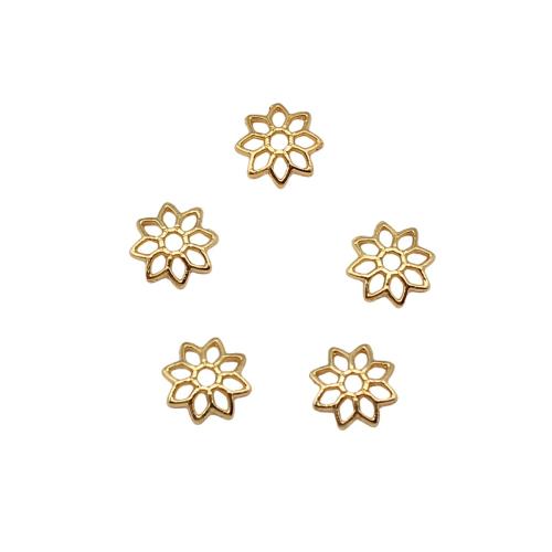 Tibetan Style Bead Cap, Flower, plated, DIY, more colors for choice, 8x8mm, Hole:Approx 1.2mm, 50PCs/Bag, Sold By Bag