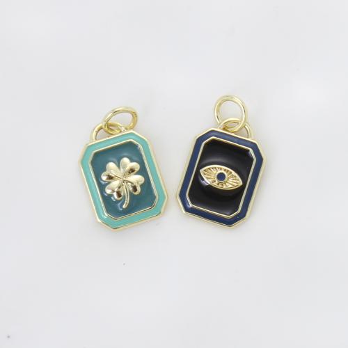 Brass Jewelry Pendants, plated, DIY & enamel, more colors for choice, 14.30x10x2.30mm, Sold By PC