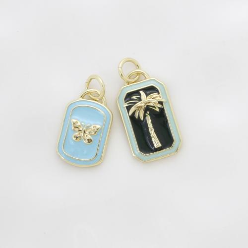 Colgantes de la joyería de cobre amarillo, metal, chapado, Bricolaje & esmalte, más colores para la opción, 17.70x10x2.60mm, Vendido por UD