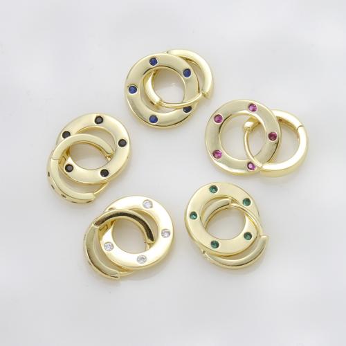 Cubic Zirconia Micro Pave Brass Earring, plated, DIY & micro pave cubic zirconia, more colors for choice, 17x12.40x1.60mm, Sold By Pair