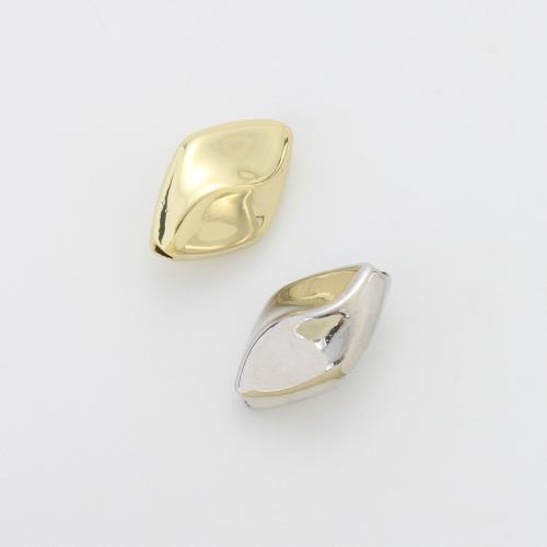 Brass Jewelry Beads, Rhombus, plated, DIY, more colors for choice, 17x11.80x8.20mm, Sold By PC
