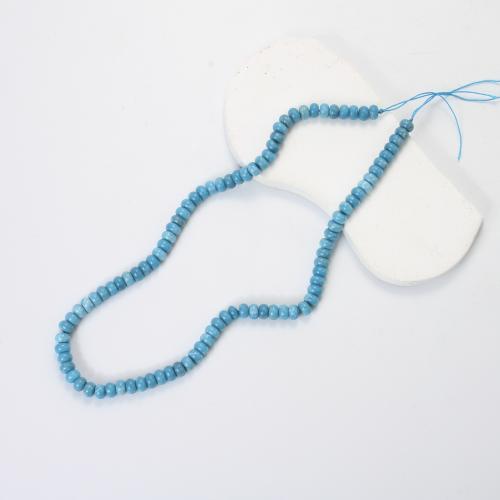 Gemstone Jewelry Beads, Sapphire Sea gemstone, Abacus, DIY, skyblue, 4x6mm, Sold Per Approx 38 cm Strand