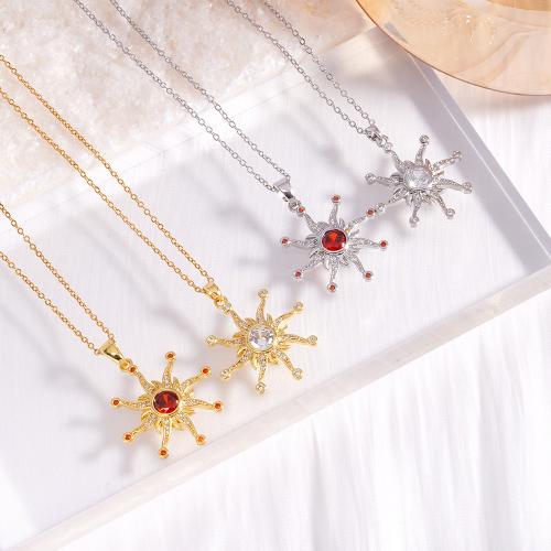 Cubic Zircon Micro Pave Brass Necklace, plated, fashion jewelry & micro pave cubic zirconia & for woman, more colors for choice, Sold By PC