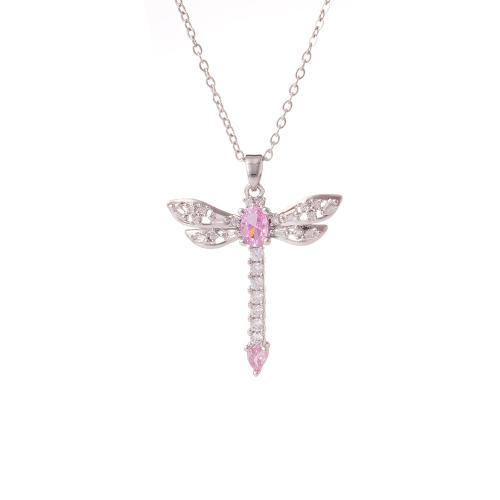 Cubic Zircon Micro Pave Brass Necklace, plated, different styles for choice & micro pave cubic zirconia & for woman, more colors for choice, Sold By PC