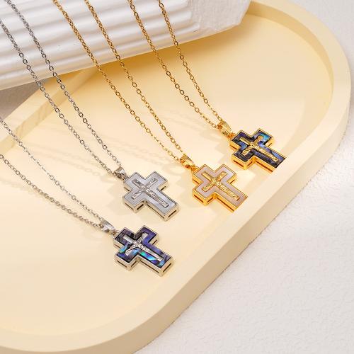 Brass Necklace, with White Shell & Abalone Shell, plated, fashion jewelry & different materials for choice & for woman, more colors for choice, Sold By PC