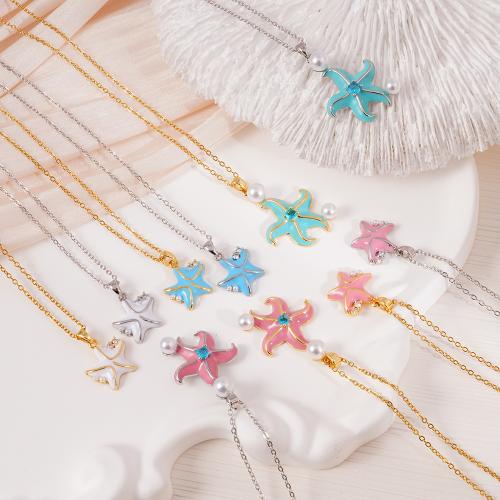 Brass Necklace, with Plastic Pearl, plated, different styles for choice & micro pave cubic zirconia & for woman & enamel, more colors for choice, Sold By PC