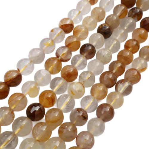 Gemstone Jewelry Beads, Golden Healer Quartz, DIY, mixed colors, Sold Per 38 cm Strand
