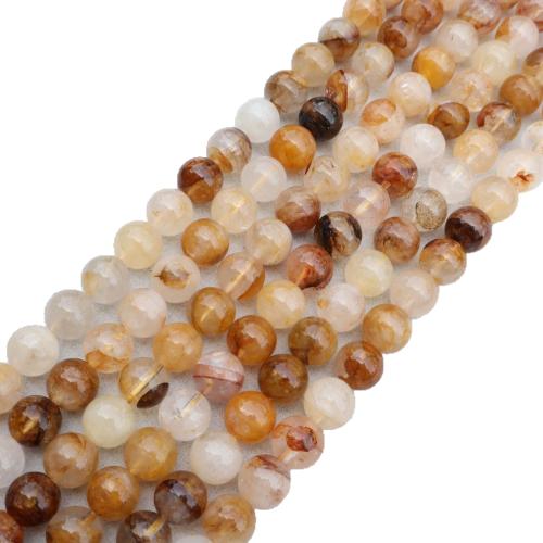 Gemstone Jewelry Beads, Golden Healer Quartz, DIY, mixed colors, Sold Per 38 cm Strand