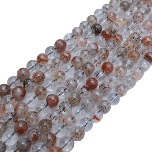 Round Crystal Beads, Super Seven Crystal, DIY, mixed colors, Sold Per 38 cm Strand
