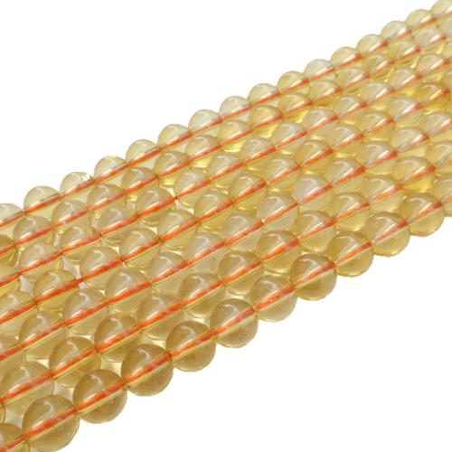 Natural Citrine Beads, DIY, yellow, 7.50mm, Sold Per 38 cm Strand