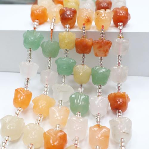 Gemstone Jewelry Beads, Natural Stone, with Seedbead, DIY, more colors for choice, 10x10mm, Sold Per 38 cm Strand