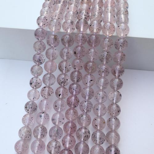 Natural Quartz Jewelry Beads, Strawberry Quartz, DIY, mixed colors, Sold Per 38 cm Strand