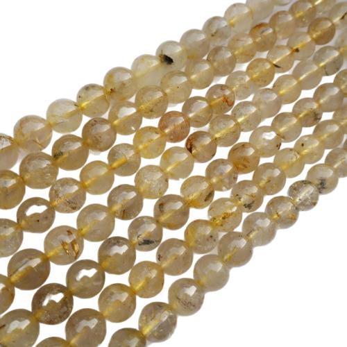 Natural Quartz Jewelry Beads, Rutilated Quartz, DIY, mixed colors, Sold Per 38 cm Strand
