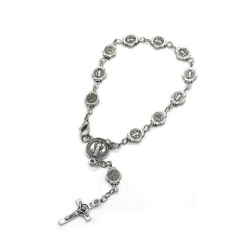 Bracelet en alliage de zinc, Placage, bijoux de mode, couleurs mélangées, 8mm, Longueur:18 cm, Vendu par PC