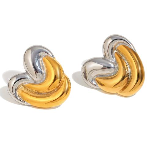 304 Stainless Steel Stud Earring, plated, different styles for choice & for woman, Sold By Pair
