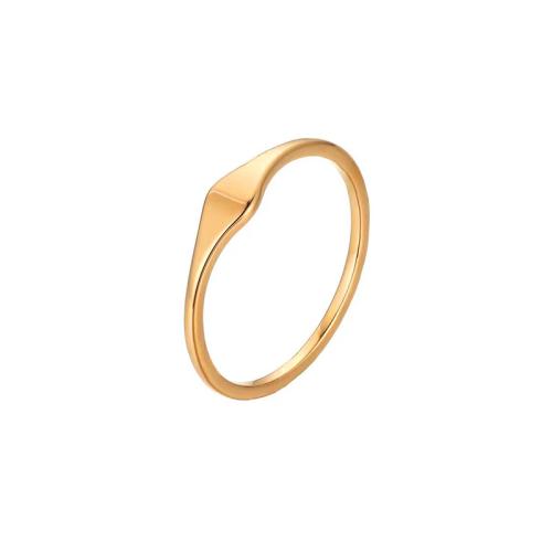 Titanium Steel Finger Ring, gold color plated, different size for choice & for woman, US Ring Size:5-10, Sold By PC