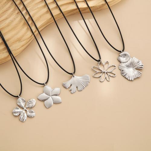 304 Stainless Steel Necklace, with Wax Cord, Unisex & different styles for choice, Length:Approx 23.6 Inch, Sold By PC