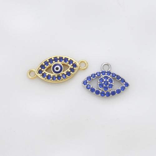 Cubic Zirconia Micro Pave Brass Pendant, plated, DIY & micro pave cubic zirconia, more colors for choice, nickel, lead & cadmium free, 15.70x7x2.10mm, Sold By PC