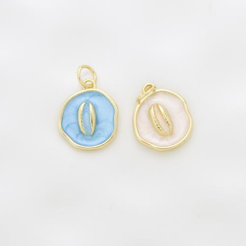 Brass Jewelry Pendants, plated, DIY & enamel, more colors for choice, nickel, lead & cadmium free, 15.20x13.10x3.50mm, Sold By PC